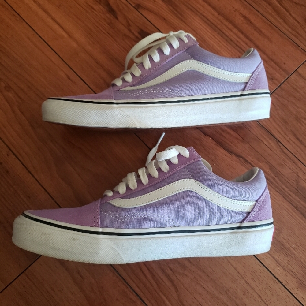 Vans Purple and White Sneakers